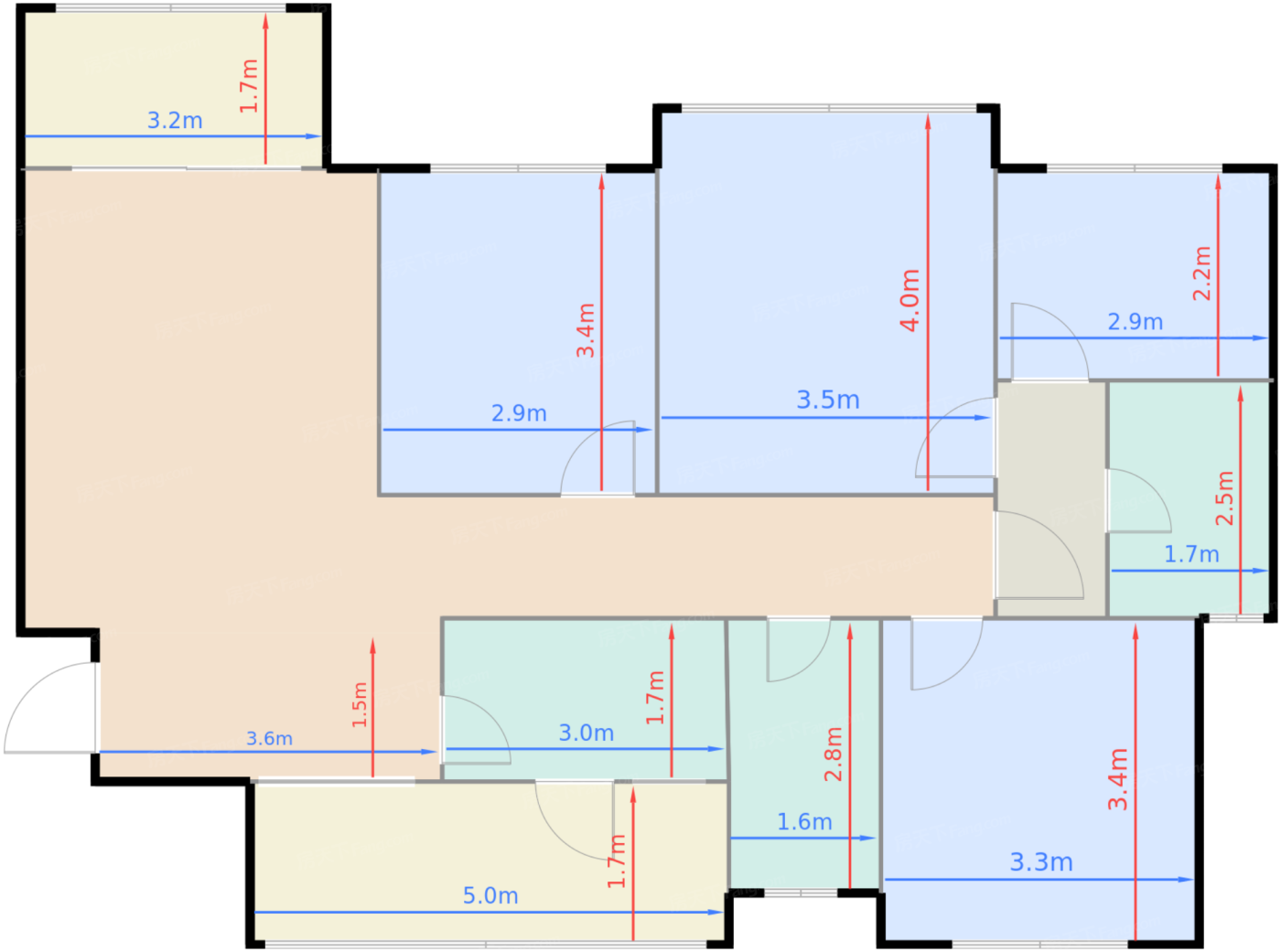 1期1、2号楼标准层C户型