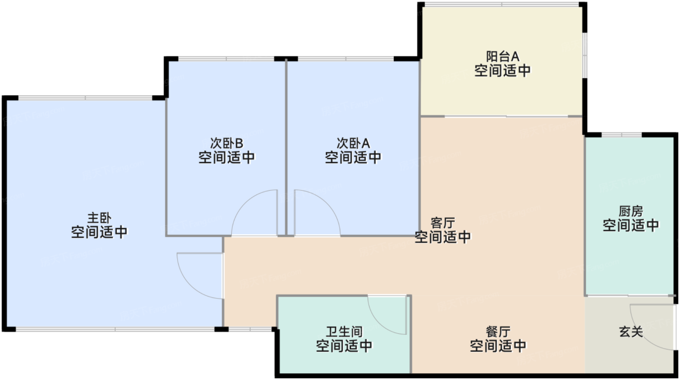 83㎡三房两室一卫