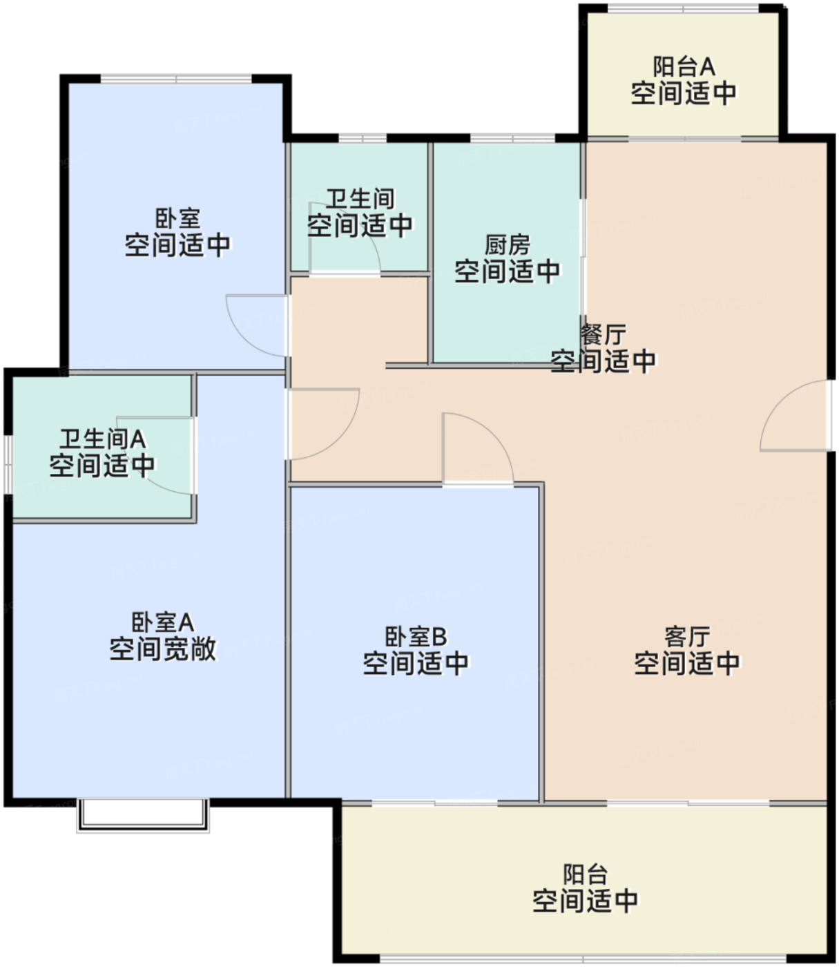 高层110平米户型
